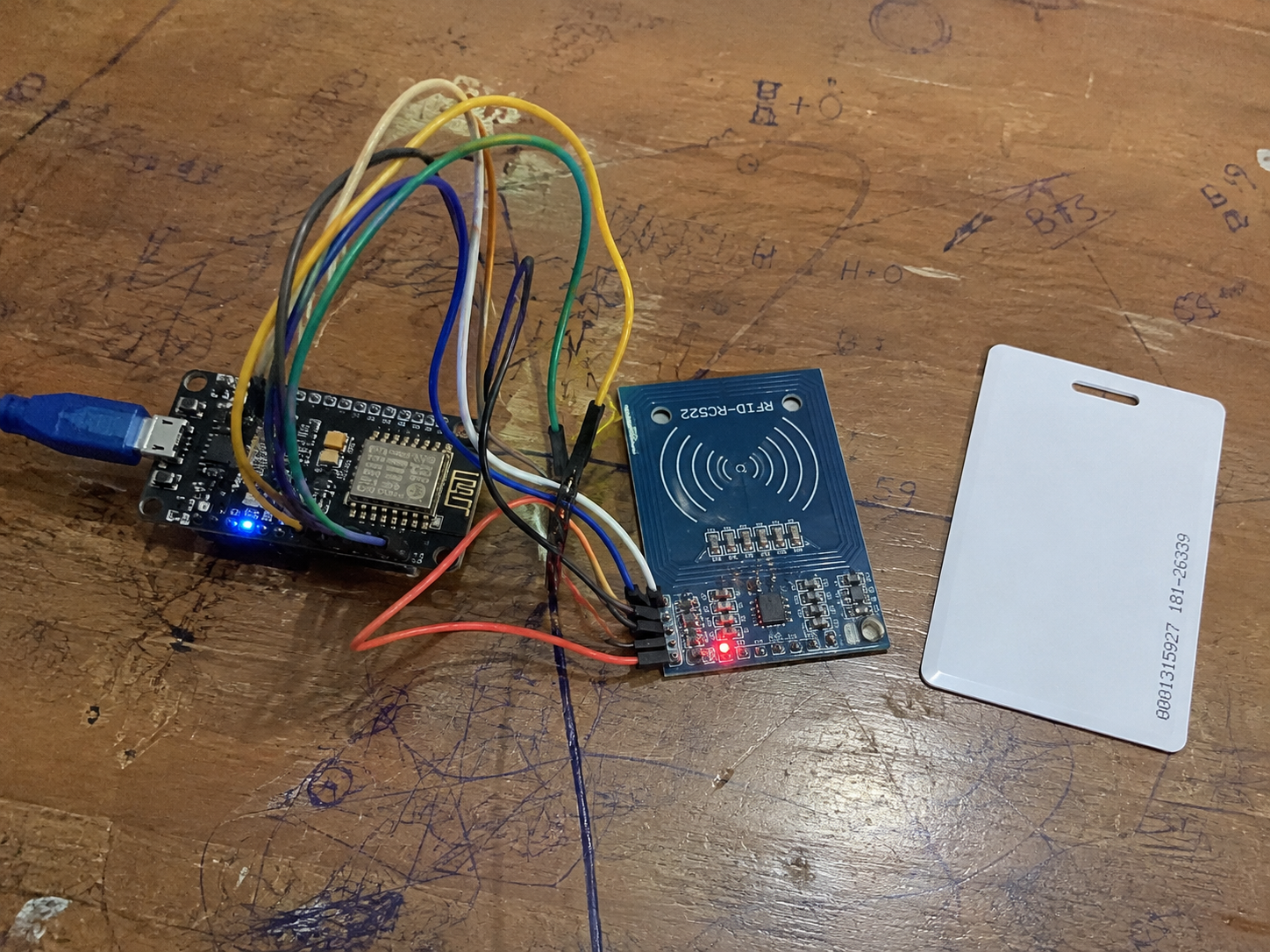 NodeMCU + RC522 Circuit Diagram